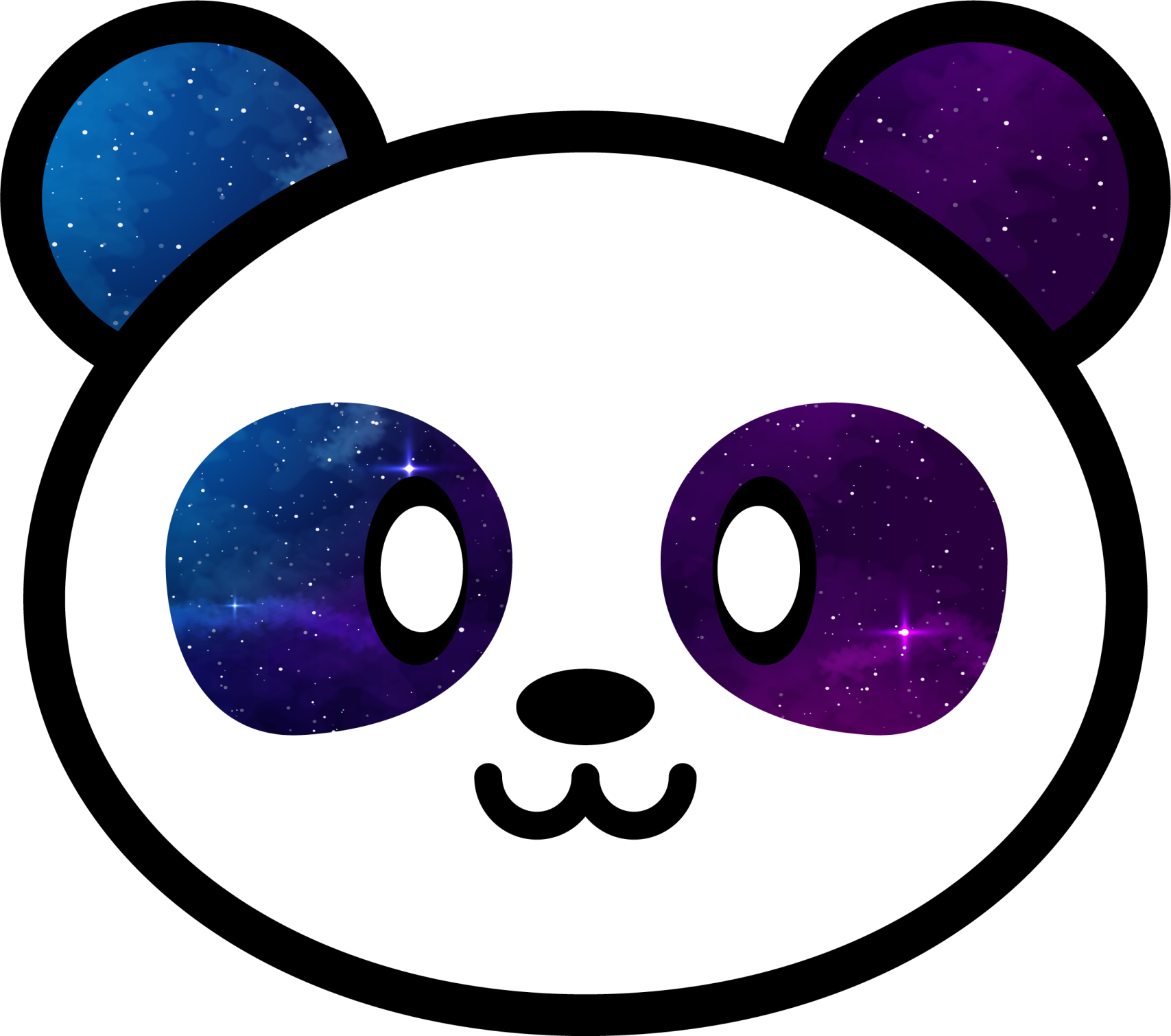 Tapete de animais anime galáxia panda - TenStickers