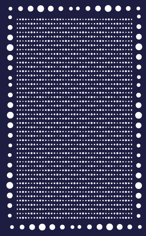 Tapetes geométricos de vinil com borda de bolinhas - TenStickers