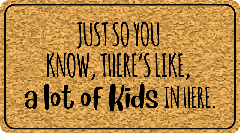 Tapete personalizado com texto infantil engraçado - TenStickers