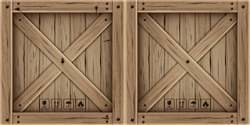 Tapete de vinil com efeito caixa de madeira - TenStickers