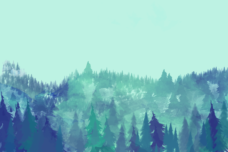 Tapete de vinil nórdico de floresta cinza sutil - TenStickers