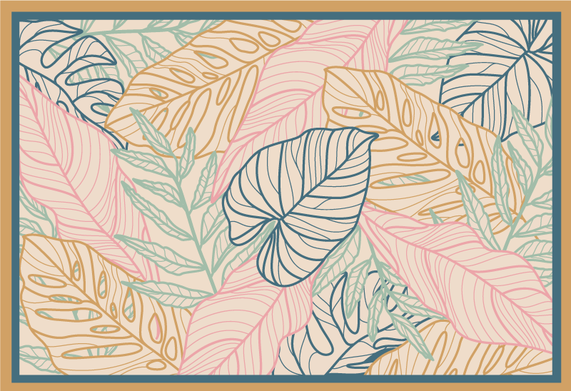 Tapete de vinil nórdico estilo tropical vintage - TenStickers