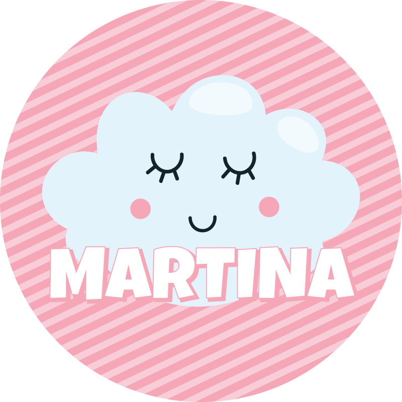 Tapete de vinil personalizado nuvem listrado - TenStickers