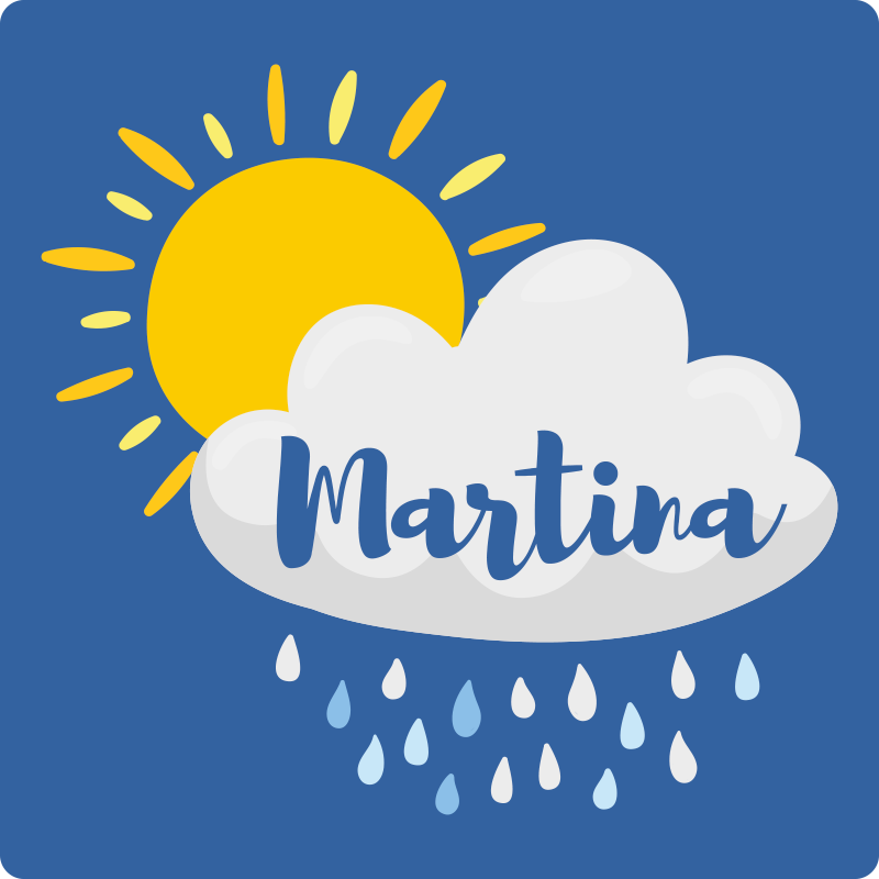 Chuva e sol personalizado tapete de vinil - TenStickers