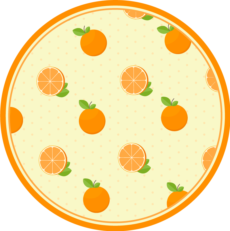 Tapete vinílico cozinha ilustração de frutas cítricas - TenStickers