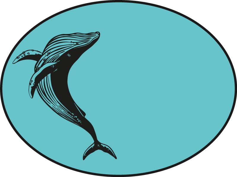 Tapete vintage de animais de baleia - TenStickers