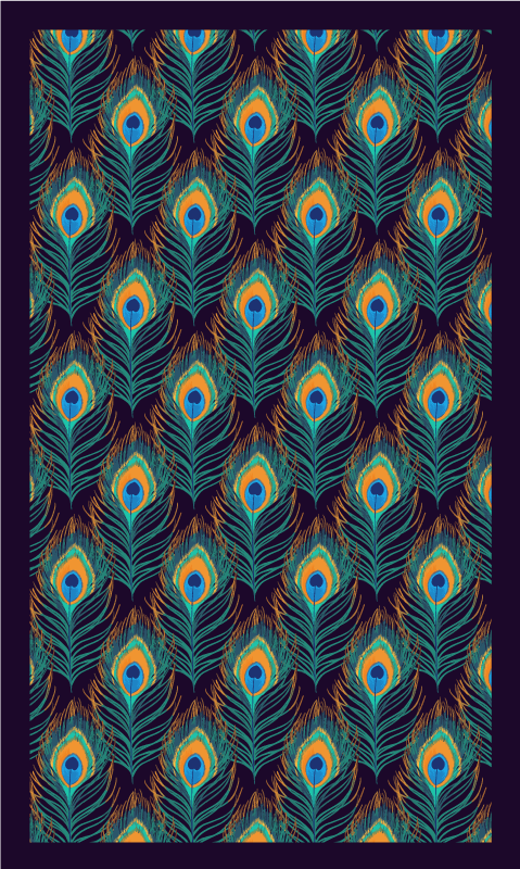 Tapete de animais com estampa de pavão realista - TenStickers