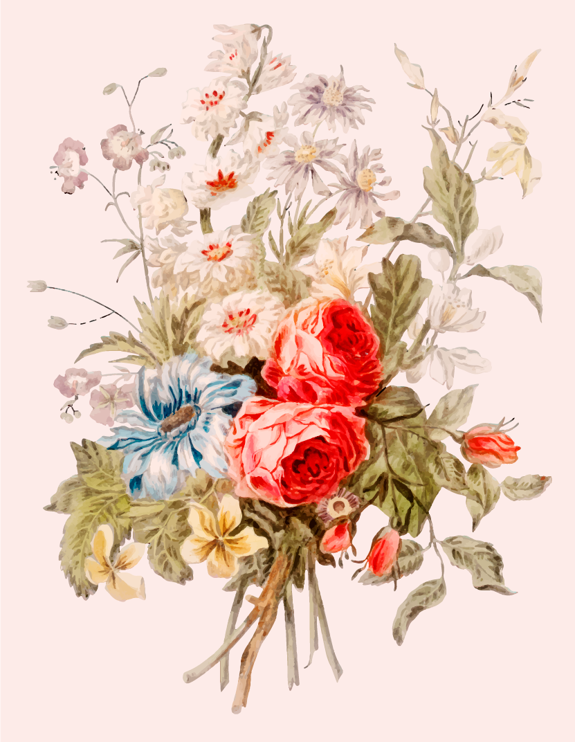 Decoração de tapete floral com cacho de peônia - TenStickers