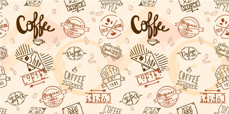 Ladrilhos de cozinha vintage com padrão de café - TenStickers