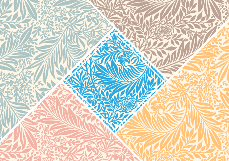 Ladrilhos de cozinha de folhas coloridas retrô - TenStickers