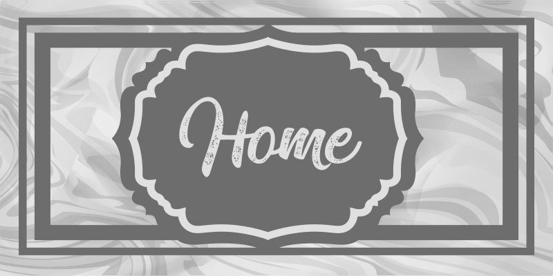 Tapete vinílico hall de entrada frase de saudação cinza - TenStickers