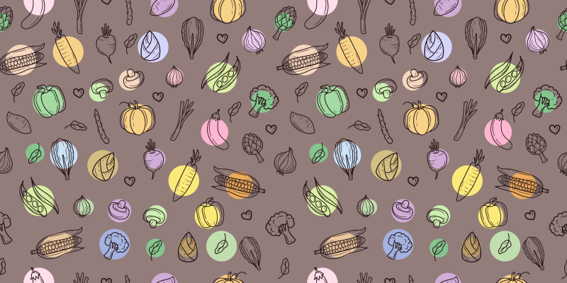 Verduras marrons, ladrilhos de cozinha - TenStickers