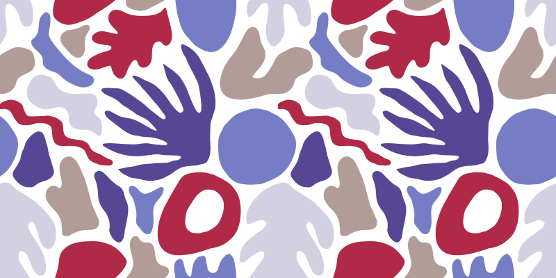 Tapete vinílico minimalista padrão de forma abstrata - TenStickers