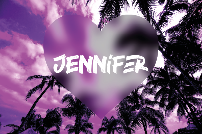 Palmas tropicais e tapete personalizado queen - TenStickers