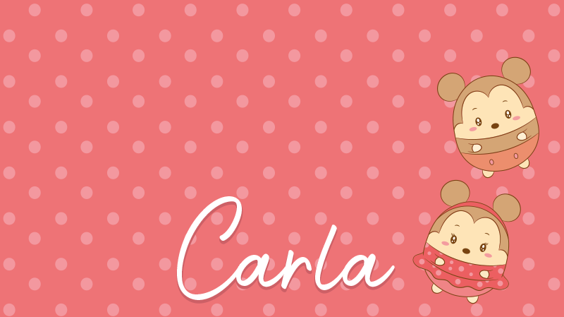 Tapete vinílico criança ratinhos com nome - TenStickers