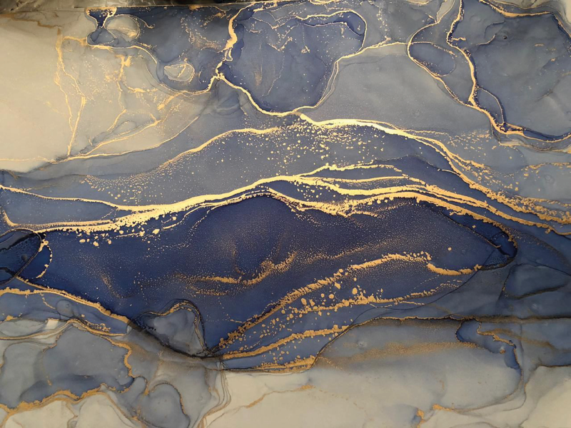 Ladrilhos de pedra de rocha azul marinho - TenStickers