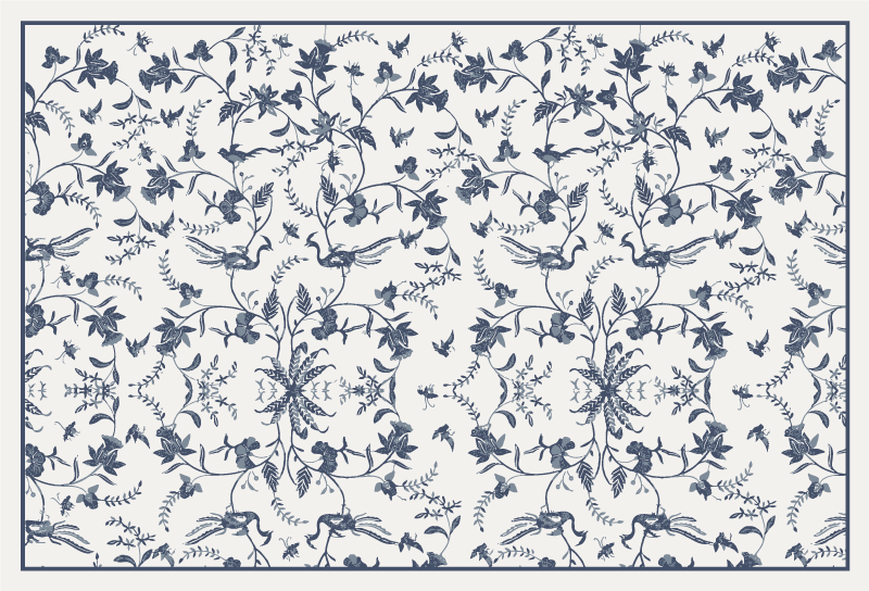 Tapete vinílico flores e plantas flor azul - TenStickers