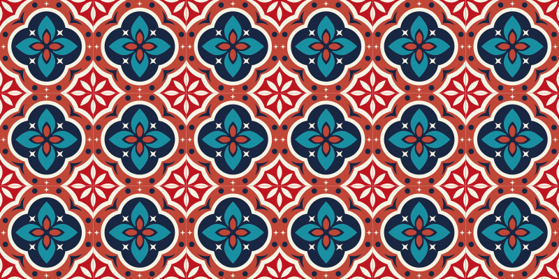 Tapete de telha de vinil vermelho - TenStickers