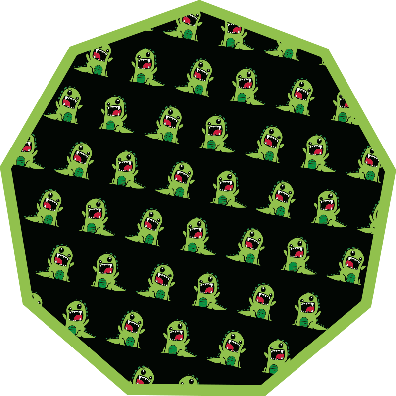 Tapete vinílico criança estampa de criaturas de desenho - TenStickers