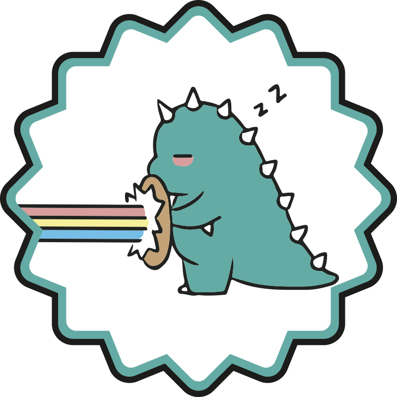 Desenho de dinossauro dormindo infantil - TenStickers