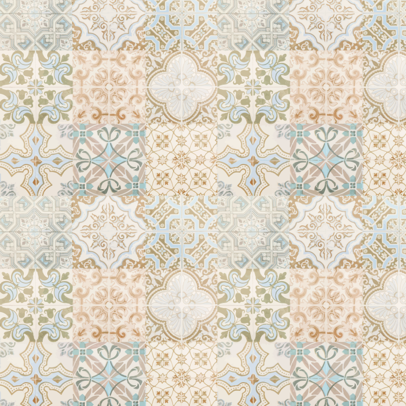 Tapete de azulejos estilo espanhol relíquia antiga - TenStickers