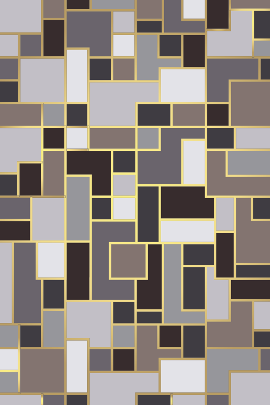 Retângulos cinza mosaico de ladrilhos de mosaico - TenStickers