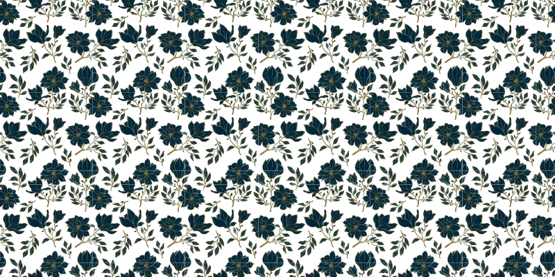 Tapete vinílico flores e plantas design de beleza floral - TenStickers