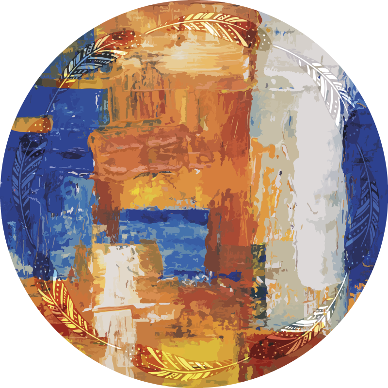 Tapete vinílico minimalista fusão de cores abstratas - TenStickers