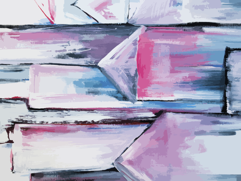 Tapete vinílico outras texturas camadas de cores abstratas - TenStickers