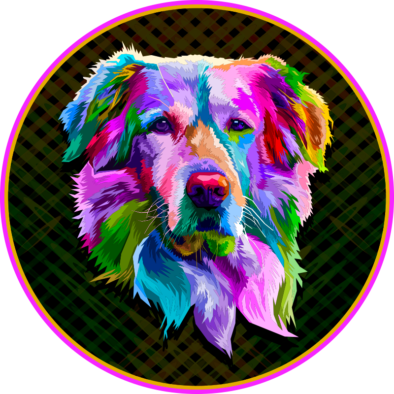 Tapete animal golden retriever pop art - TenStickers