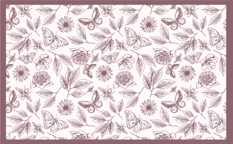 Tapete vinílico flores e plantas arranjo sutil de flores - TenStickers