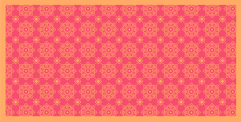 Tapete vinílico sala de estar azulejos rosa sofisticados - TenStickers