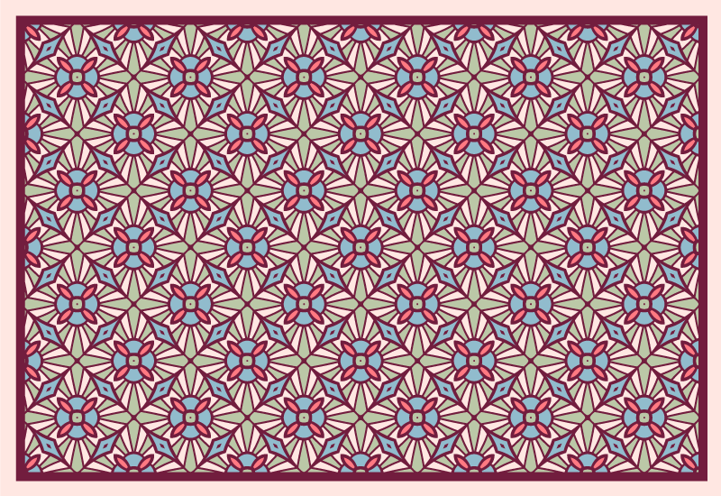 Piso de mosaico tapete área camelot - TenStickers