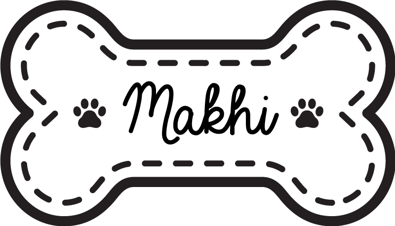 Tapete listrado de vinil de osso personalizado - TenStickers