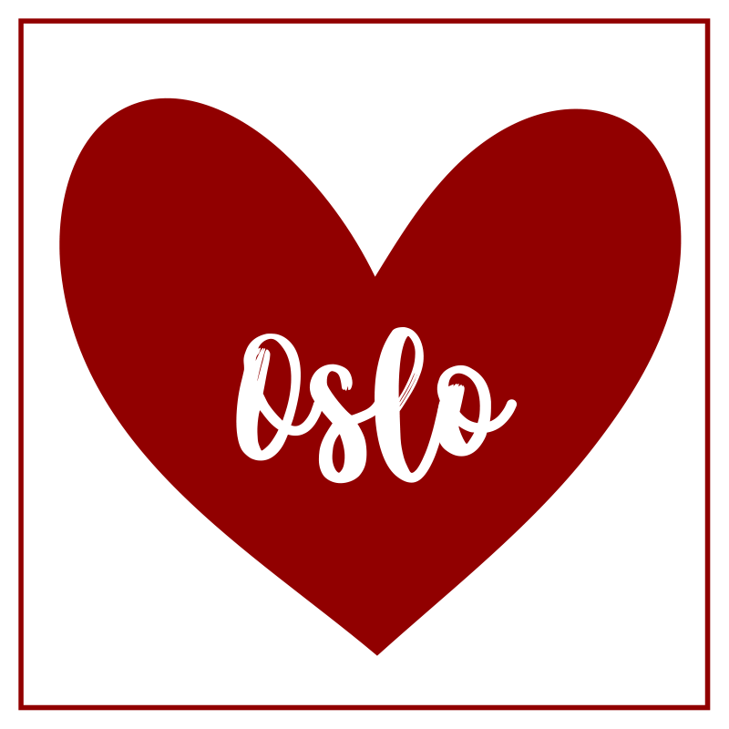 Tapete vinílico frases e textos coração de oslo - TenStickers