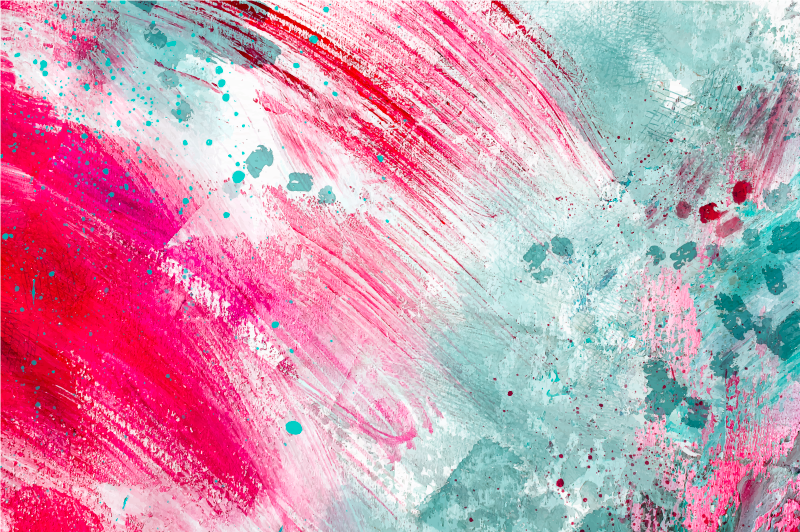 Tapete vinílico criança splash rosa abstrato - TenStickers