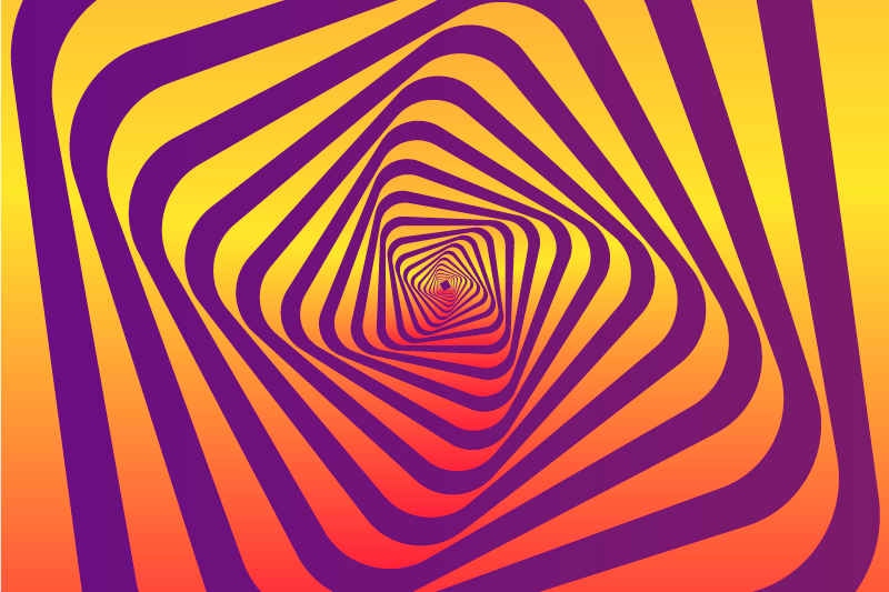 Tapete vinílico geométricas padrão de cor espiral - TenStickers