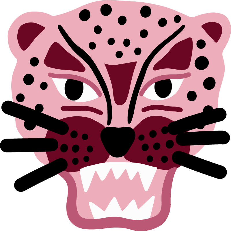 Tapete de vinil em forma de leopardo rosa com estampa animal - TenStickers