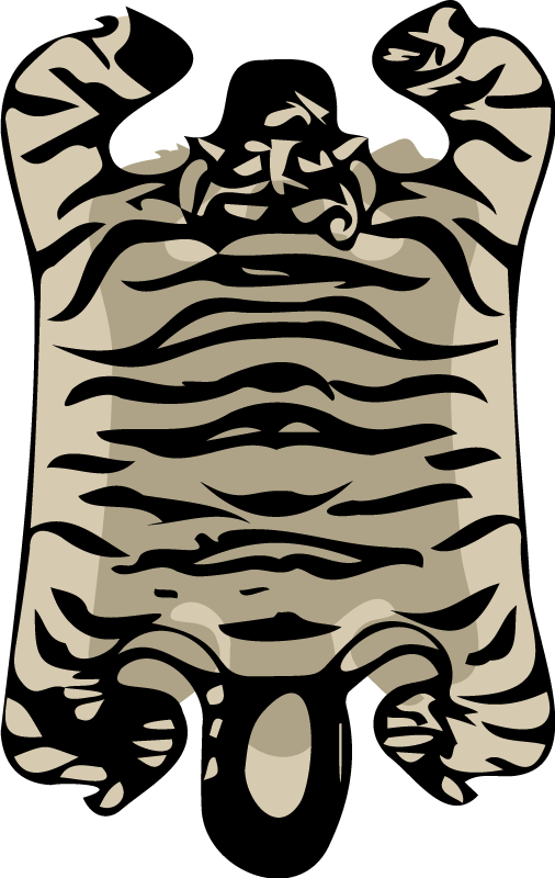 Tapete vinílico estampa de animal listras de tigre elegantes - TenStickers