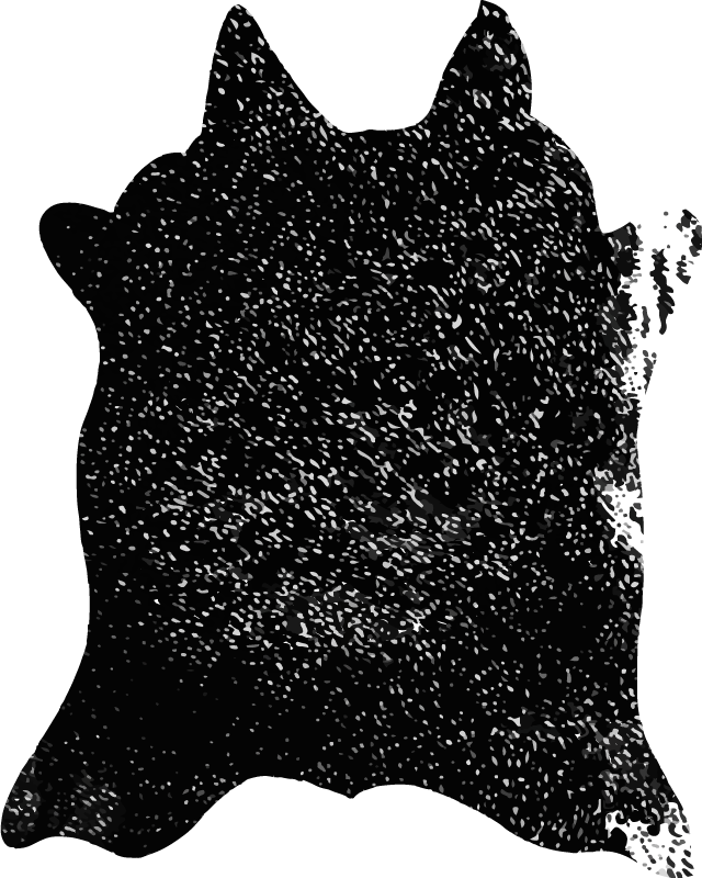 Tapete de vinil com estampa animal de vaca preta - TenStickers