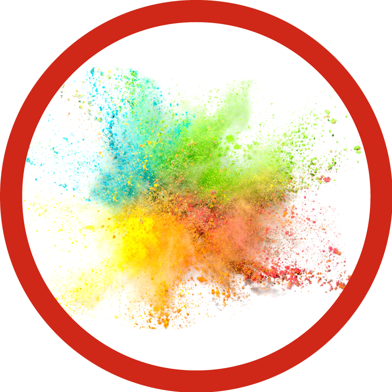 Tapete de quarto colorido com tinta a pó - TenStickers