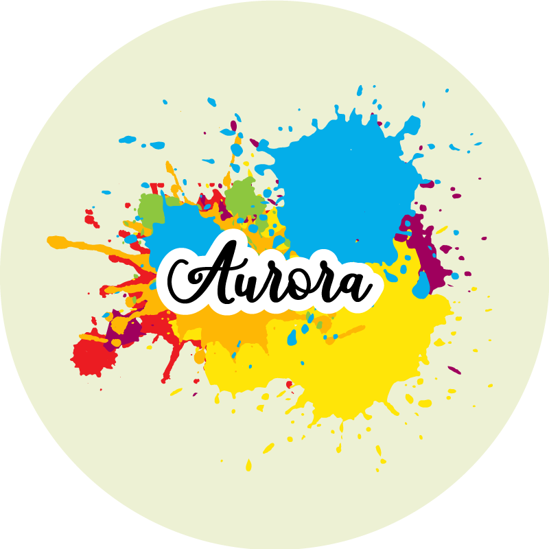 Cores e nome personalizado tapete de vinil - TenStickers