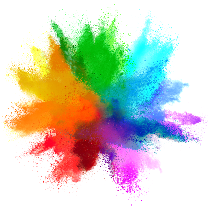 Tapete de vinil moderno com explosão de cores - TenStickers