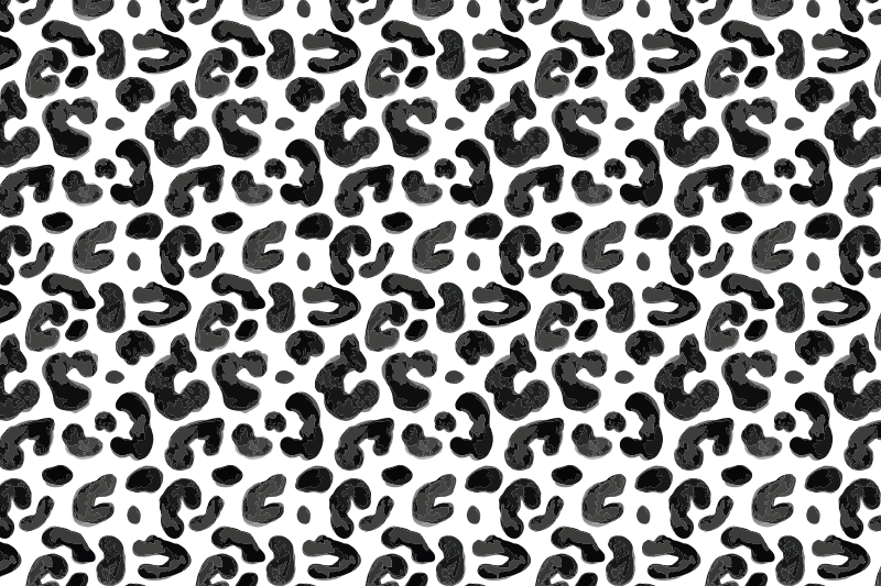 Tapete vinílico para gabinete Animal print preto - TenStickers