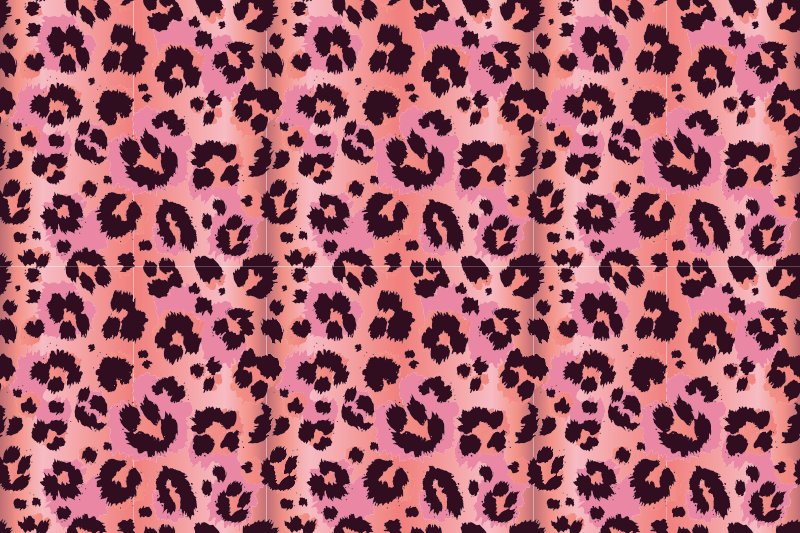 Tapete vinílico estampa de animal rosa leopardo - TenStickers