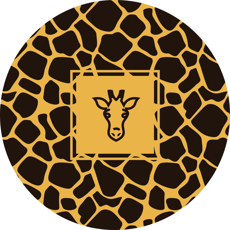 Tapete de vinil com estampa de girafa e estampa animal - TenStickers