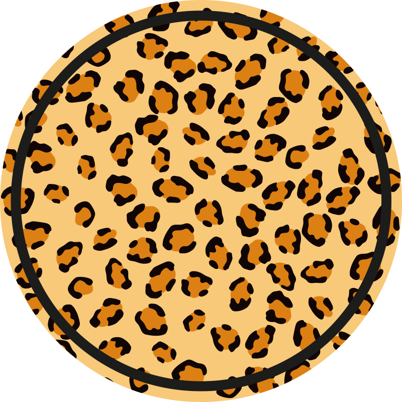 Tapete vinílico estampa de animal padrão leopardo clássico - TenStickers
