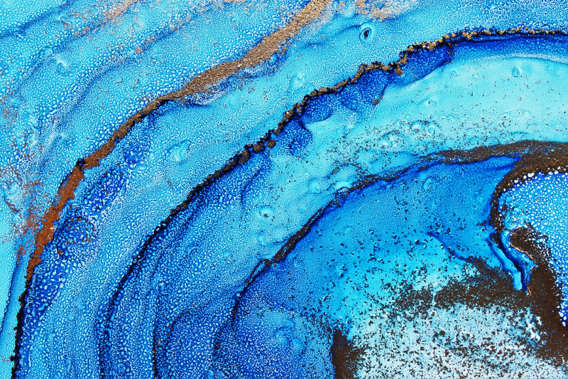 Tapete de vinil mármore motivo de ondas do oceano - TenStickers