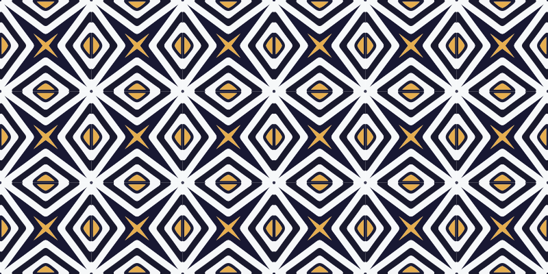 Tapete vinílico geométricas padrão em forma de diamante - TenStickers