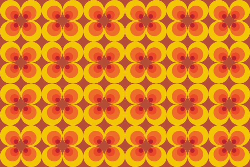 Tapete vinílico azulejos formas florais - TenStickers